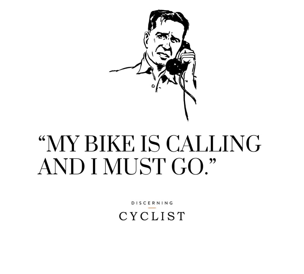 My bike is calling cycling meme