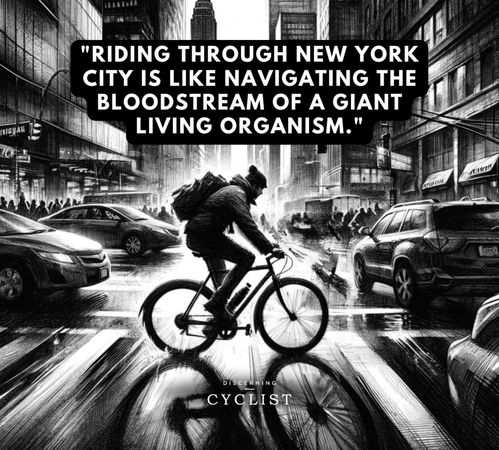Cycling quote on riding through New York City