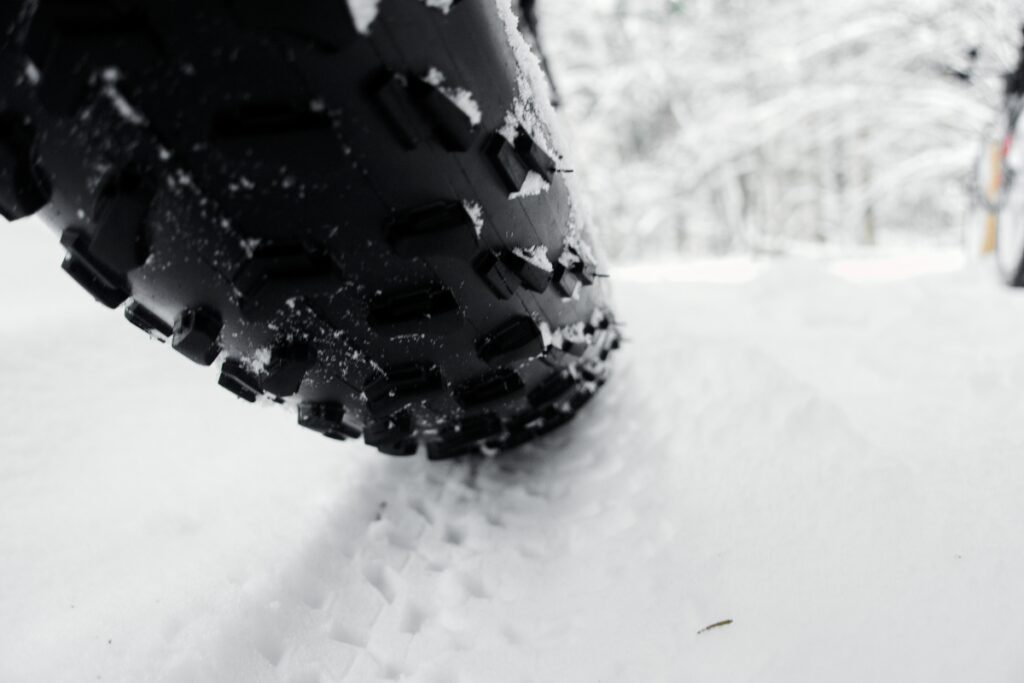 studded tires on bicycle