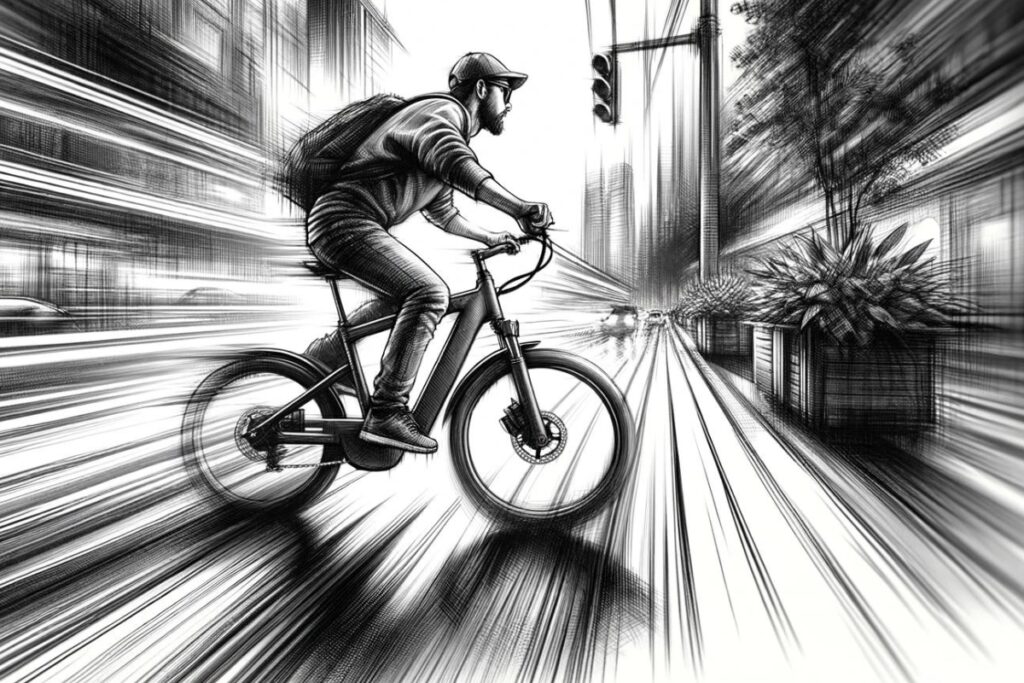 e-bike rider fast