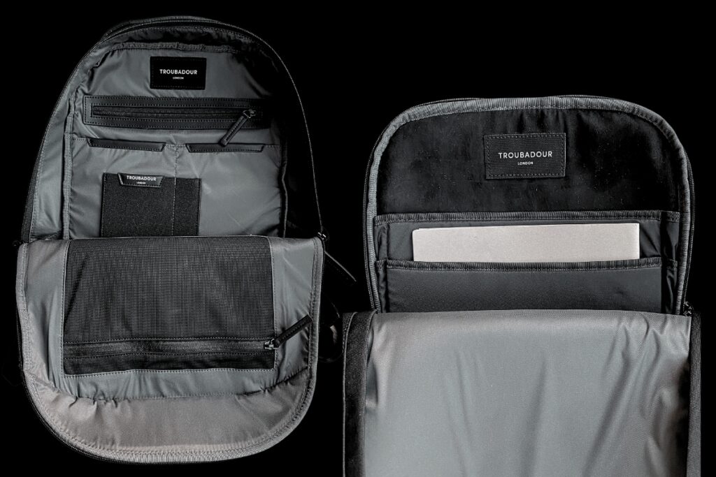 A look inside the Troubadour backpack