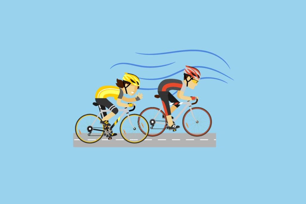 cyclist versus wind